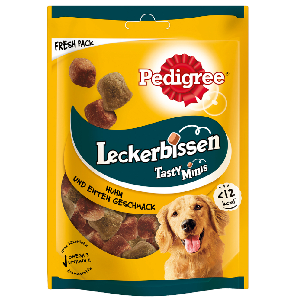 6 x 130g Leckerbissen Kau-Happen mit Huhn Pedigree Hundesnack
