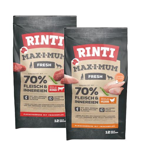 24 kg RINTI Max-i-mum Hundefutter trocken, Huhn + Rind