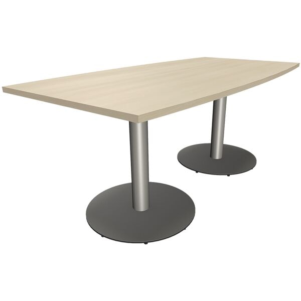 fm Büromöbel Besprechungstisch »Oldenburg« 180 cm Tonnenform manuell höhenverstellbar braun, 180x80 cm Image