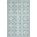 White 36 x 0.5 in Area Rug - Martha Stewart Rugs Geometric Handmade Wool/Silk Geyser Blue Area Rug Silk/Wool | 36 W x 0.5 D in | Wayfair MSR1151B-3