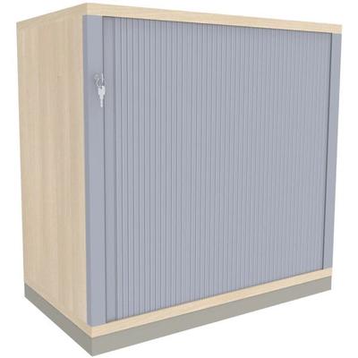fm Büromöbel Querrollladenschrank »Sidney« 2 OH 80 cm braun, 80x78.1x44.2 cm Image