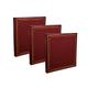 ARPAN 3 x Extra - Large 32x26cm Self Adhesive Photo Album Totaling 72/Sheets 144/Sides Padded Leather Cover Post bound (Red/Burgundy)