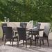 Ivy Bronx Klein Koehler Wicker 7 Piece Outdoor Dining Set Wicker/Rattan in Brown | 28 H x 70 W x 35 D in | Wayfair IVYB1698 38756433