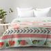 Rosdorf Park Avishai Floral Stripes & Arrows Comforter Set Polyester/Polyfill in Pink/Yellow | King | Wayfair EAHU7428 37846604