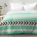 Latitude Run® Stripes & Arrows Comforter Set Polyester/Polyfill/Microfiber in Green/White | Full/Queen | Wayfair EAHU7213 37845894