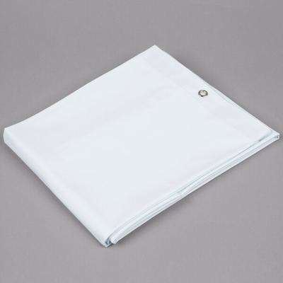 Bobrick 204-3 White Vinyl Shower Curtain - 70" x 72"