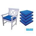 CAROUSEL Memory Foam Garden Chair Cushion/Seat Pad | Qty of 1,2,3,4,5 & 6 | 50x45 | Royal Blue (6)