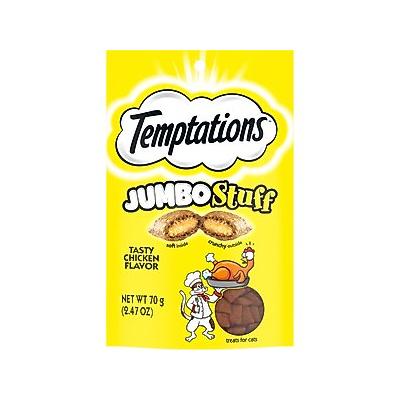 Temptations Jumbo Stuff Tasty Chicken Flavor Soft & Crunchy Cat Treats, 2.47-oz bag