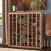 Red Barrel Studio® Karnes Deluxe 64 Bottle Floor Wine Bottle Rack Wood/Solid Wood in White/Brown | 36.44 H x 36.19 W x 12.13 D in | Wayfair