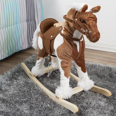 Happy Trails Clydesdale Wooden Rocking Horse in Brown, Size 25.0 H x 11.0 W x 29.0 D in | Wayfair M400004