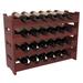 Red Barrel Studio® Karnes Mini Scalloped 24 Bottle Tabletop Wine Bottle Rack Wood/Solid Wood in Brown | 20.5 H x 28.25 W x 9.25 D in | Wayfair