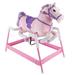 Happy Trails Spring Rocking Horse in Pink/Indigo | 36 H x 25 W in | Wayfair M400006