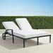 Carlisle Double Chaise Lounge with Cushions in Onyx Finish - Sailcloth Indigo, Standard - Frontgate