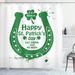 The Holiday Aisle® St. Patrick'S Day Eat Drink & Be Irish March 17Th Celebration w/ Horseshoe & Shamrock Art Single Shower Curtain | Wayfair