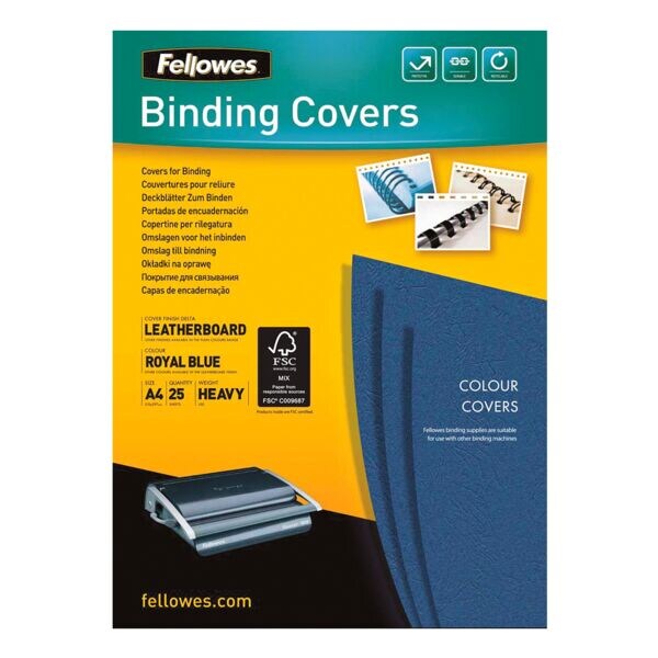 Fellowes Deckblätter zum Binden - 25 Stück blau Image