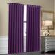 GoldStar® Ring Top Thermal Blackout Curtains Eyelet pair Insulation (90" x 90", Aubergine Purple)