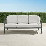 Avery Sofa with Cushions in Slate Finish - Cara Stripe Air Blue - Frontgate