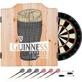 Trademark Global Guinness Line Art Pint Dartboard & Cabinet Set in Black/Brown/Gray | 24.75 H x 20.5 W x 3.5 D in | Wayfair GN7010-LN