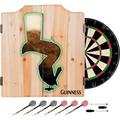 Trademark Global Guinness Feathering Dartboard & Cabinet Set in Black/Brown/Gray | 24.75 H x 20.5 W x 3.5 D in | Wayfair GN7010-FTHR