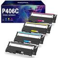 HaloFox CLT-P406C Compatible for Samsung Xpress C410W Toner C410 C460W Toner Samsung CLP 360 365 CLP360 Toner CLX 3305 3300 CLX-3305 Toner for Samsung CLT-K406S CLT-M406S CLT-C406S CLT-Y406S