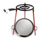 Paellera Valenciana Eco-Set Paella Pan 46cm & 400mm Ring Gas Burner & Tripod Stand