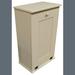 Rebrilliant Manual Solid Wood Cabinet Trash Can Wood in White/Brown | 35.7 H x 22 W x 13.25 D in | Wayfair REBR1379 37990438