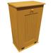 Rebrilliant Manual Solid Wood Cabinet Trash Can Wood in Yellow | 35.7 H x 22 W x 13.25 D in | Wayfair REBR1379 37990440