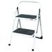 WFX Utility™ 2 Step Steel Step Stool w/ 300 lb. Load Capacity Steel in Gray/White | 18.5 W x 19.75 D in | Wayfair WFBS1801 39503481