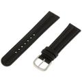 Hadley-Roma Men's MSM890RA-200 20-mm Black Waterproof Leather Watch Strap