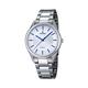 Festina Men's Quartz Watch with White Dial Analogue Display and Silver Stainless Steel Bracelet F16875/3