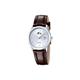 Lotus Women's Quartz Watch with White Dial Analogue Display and Brown Leather Strap 18240/3