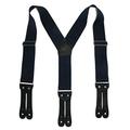 Welch Men's Elastic Button-End Y-Back 2 Inch Work Braces, Navy, One Size