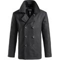 Surplus Raw Vintage Men's Pea Coat Vintage Jacket US Navy, black, S