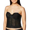 Goddess Women's Lace Bustier Bra, Black, 40D