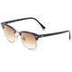 Ray-Ban Unisex Clubmaster Sunglasses, Spotted Brown Havana, 51 mm UK