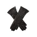 Dents Rose Women's Silk Lined Leather Gloves BLACK 7