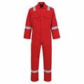 Bizweld Iona Flame Retardant Hi Visibility Knee Pad Boiler Suit Coverall (Medium (Chest 40/41"), Red)