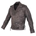 Marlon Brando Mens Stonewash Distressed Vintage Leather Jacket (2XL)