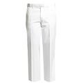 Mens Bowling Trousers White Bowls Bowlers Trouser Inside Leg 29 Inches (48, White)