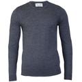 Paul James Knitwear Men's Callington Crew Neck Jumper, Grey (Charcoal), Large