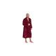 Bown of London - Men's Luxurious 450g Velour Dressing Gown with Piped Edges and Turnback Cuffs, Extra Long, Claret, L