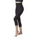 TLC Sport Women's Tummy Control with Figure Firming High Waist Crop Pant/Cropped Leggings-Black-L-