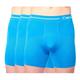 Chaffree 3 Pack Men's Coolmax Anti Chafing Long Leg Boxer Shorts Seamless Anti bacterial Breathable Moisture Control Quick Dry Sports Fitness Underwear Briefs (L/XL; Leg-Long, Pacific (Blue)