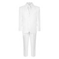 Boys 5 Piece Wedding Party Christening Baptism Prom Formal White Suit: Size: 4 Years
