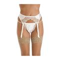 Sulis Silks Helena Ivory Silk Suspender Belt Size 14