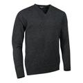 Glenmuir Lomond V-Neck Lambswool Sweater / Knitwear (2XL) (Charcoal)