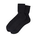 Jasmine Silk Ladies' Pure Cashmere Bed Socks for Women Black Made in Scotland