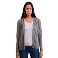 CASH-MERE.CH 100% Cashmere Women's Zip Hoodie | Sweater (Grey, L)