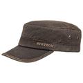 Stetson Datto Winter Army Cap for Men - Cotton Military Cap - UV Protection (40+) - Water-Shedding Material - Lined - Fall/Winter Brown XL (60-61 cm)