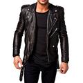 Exemplar Mens Genuine Lambskin Leather Classic Jacket KL305 S Black